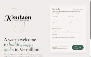 Knutson Family Dentistry website