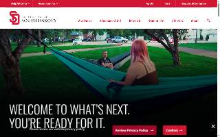 University of South Dakota website