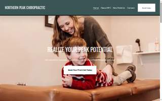 Northern Peak Chiropractic website