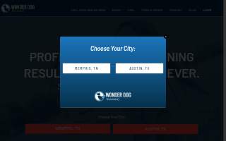 Wonder Dog Training & Games website