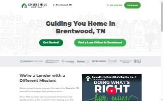 Churchill Mortgage - Brentwood website