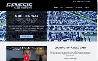 Genesis Auto Brokers website