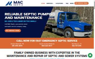 MAC Septic Nashville TN of Brentwood website