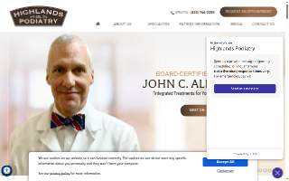 Highlands Podiatry website