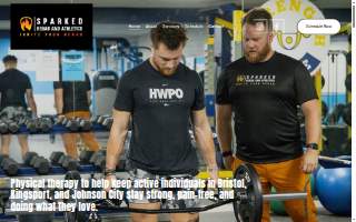 Sparked Rehab and Athletics Physical Therapy website