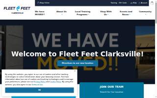 Fleet Feet Clarksville website