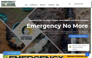 Emergency No More 24hr. Septic, Drain & More website