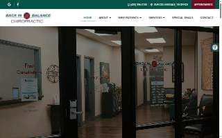 Back in Balance Chiropractic website