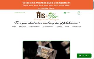 His & Her Consignment Boutique, LLC website