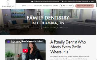Columbia Family Dentistry website