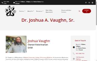 Columbia Hospital For Animals: Vaughn Joshua A DVM website