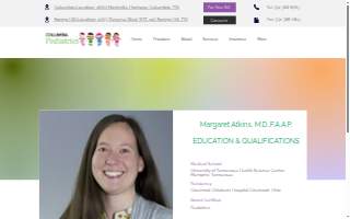 Columbia Pediatrics: Margaret Atkins, M.D.,F.A.A.P. website