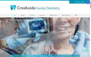 Creekside Family Dentistry website