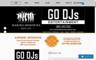 Go DJs Entertainment website