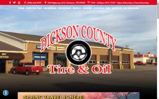 Dickson County Tire & Oil website