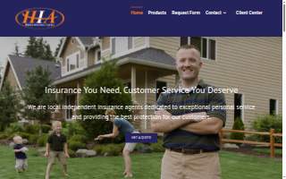 Hinson Insurance Agency website