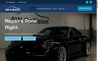 AW Collision website