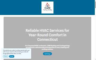 C & M Heating & Cooling website