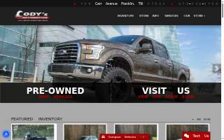 Cody's Automotive Sales website