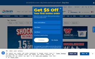 Leslie's Pool Supplies website