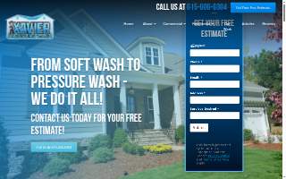 Xavier Pressure Wash website
