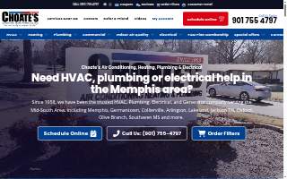 Choate's Air Conditioning, Heating, Plumbing And Electrical of Germantown website
