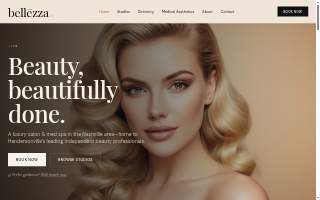 Bellezza Beauty Salon & Med Spa website