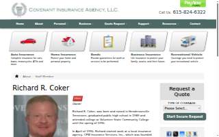 Covenant Insurance Agency, LLC. (Richard R Coker) website