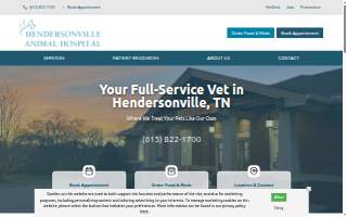 Hendersonville Animal Hospital website