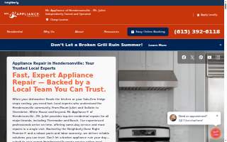 Hendersonville Appliance Repair website