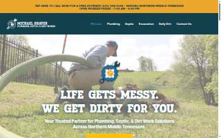 Michael Shaver Plumbing, Septic, and Dirt Works website