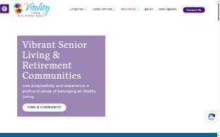 Vitality Living Hendersonville website
