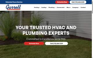 Garrett Plumbing and Heating Co. Inc. website