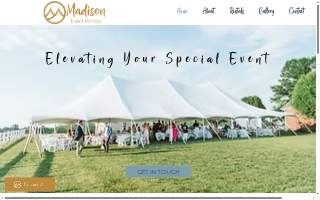 Madison Event Rentals website