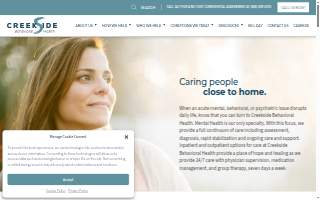 Creekside Behavioral Health website
