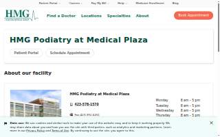 HMG Podiatry at Medical Plaza website