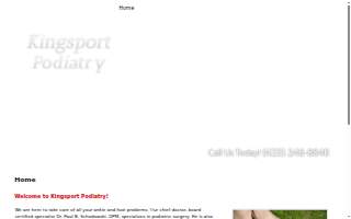 Kingsport Podiatry website