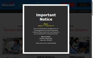 Maxwell Driving School of Lakeland website