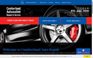 Cumberland Auto Repair website