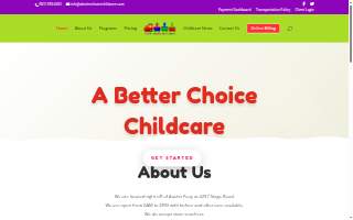 A Better Choice Childcare Center website