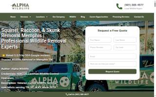 Alpha Wildlife Memphis website