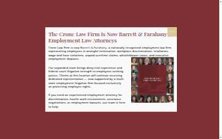 Barrett & Farahany (Formerly Known As The Crone Law Firm, PLC) website