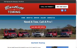Bartlett Towing of Memphis website