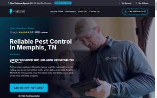 ClearDefense Pest Control of Memphis website