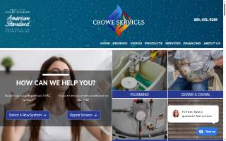 Crowe Services/Heating & Air website