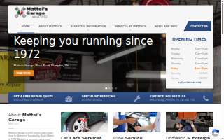 Mattei's Garage website