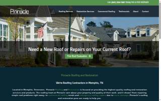 Pinnacle Roofing website