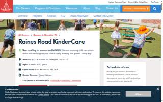Raines Road KinderCare website