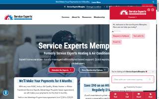 Service Experts Memphis website