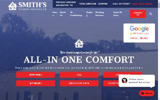 Smith's Plumbing Services website